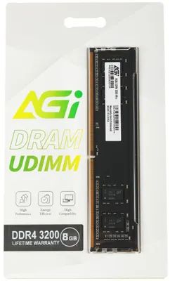 ОЗУ AGI DIMM DDR4, 8G, 3200MHz, CL22, 1.2v, AGI320008UD138-ST