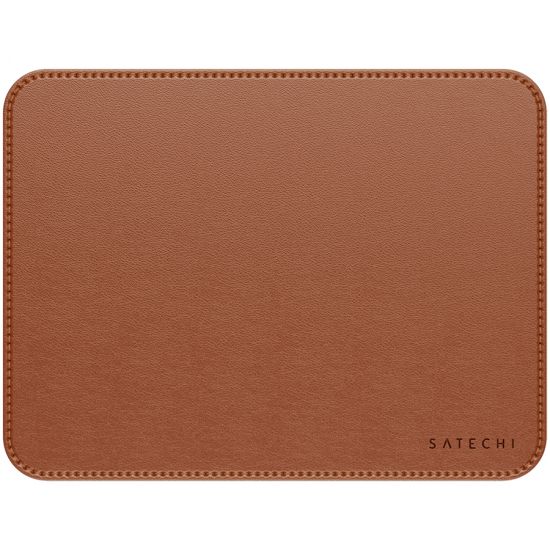 SATECHI Vegan-Leather Premium Mouse Pad (Brown)