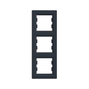 Рамка вертикальная SE EPH5810371 Asfora 3 постовая антарцит
