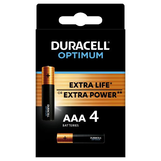 Duracell батарейка OPTIMUM AAA 4BKP CEE (5000394158726)