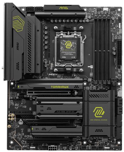Материнская плата MSI MAG X870E TOMAHAWK WIFI AM5 4xDDR5 4xSATA3 RAID 4xM.2 HDMI 3xType-C ATX Материнская плата MSI MAG X870E TOMAHAWK WIFI AM5 4xDDR5 4xSATA3 RAID 4xM.2 HDMI 3xType-C ATX