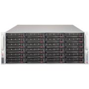 Supermicro CSE-846BE1C-R1K28B chassis, 4U, 24 x 3.5" 12G SAS3/SATA hot-swap bays, single expander, 7 FHFL expansion slots, 1280W (1 1) Redundant Power Supply