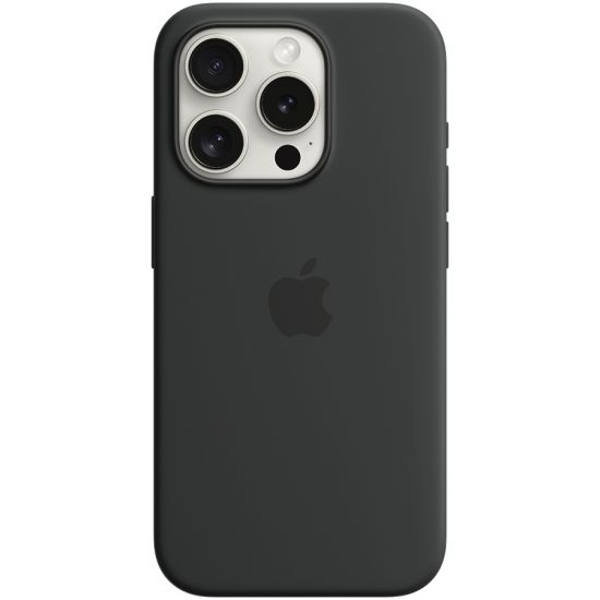 iPhone 15 Pro Silicone Case with MagSafe - Black,Model A3125