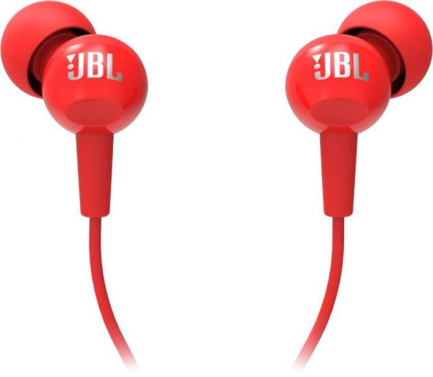 Гарнитура вкладыши JBL C100SIU 1.2м красный проводные (JBLC100SIURED) /