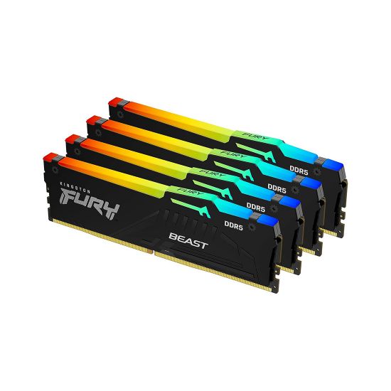 Комплект модулей памяти Kingston FURY Beast KF552C40BBAK4-64 DDR5 64GB (Kit 4x16GB) 5200MHz