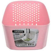 Миска-дуршлаг Ardesto AR1601PP 21 см розовый 1 шт Миска-дуршлаг Ardesto AR1601PP 21 см розовый 1 шт