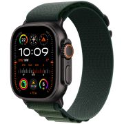Apple Watch Ultra 2 2024 GPS + Cellular 49mm Black Titanium Case with Dark Green Alpine Loop - Small,Model A2986
