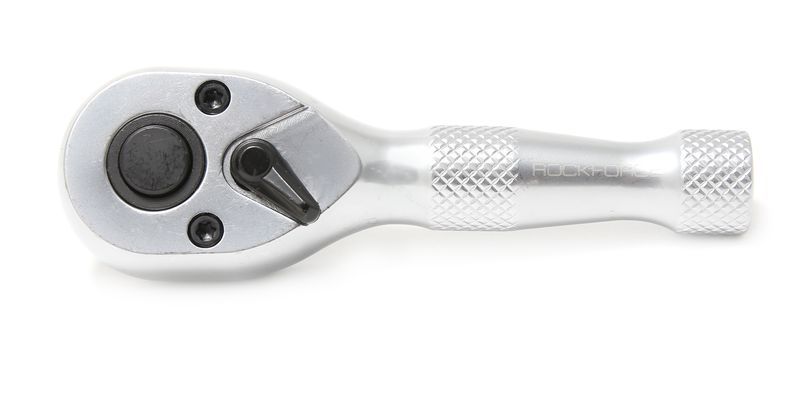 Трещотка реверсивная короткая с накаткой 1/4" (L-90мм 72зуб) ROCKFORCE RF-802226 18923