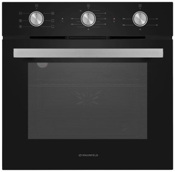 Шкаф духовой электрический MAUNFELD AEOF6060B + газовая варочная панель EGHE.64.6CB/G черный (AEOF6060B + EGHE.64.6CB/G)