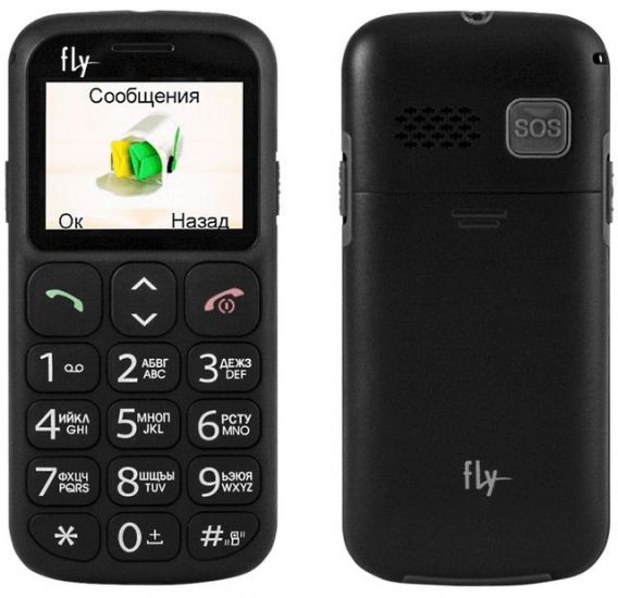 Телефон сотовый Fly Ezzy7  Black, 1.77'' 160x128, 260MHz, 1 Core, 32MB RAM, 32MB, up to 16GB flash, 0.3Mpix, 2 Sim, 2G, Micro-USB, 600mAh, Android 6.0, 82g, 116.7x56.3x14.1