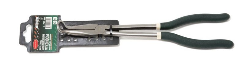 Щипцы с закругленными губками и удлиненными рукоятками 75° CR-V 11"-275мм (захват 13мм), на пластиковом держателе ROCKFORCE RF-5047P4 26330