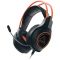 CANYON Nightfall GH-7 Gaming headset with 7.1 USB connector, adjustable volume control, orange LED backlight, cable length 2m, Black, 182*90*231mm, 0.336kg