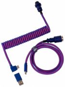 Кабель Type-A/Type-C Keychron Premium Coiled Aviator Cable-Angled Purpule