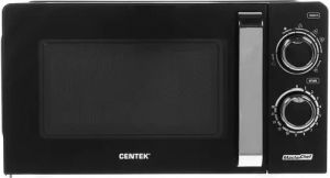 СВЧ Centek CT-1575 (черный) 20л, 700Вт, мех. управление, подсветка, таймер, 6 режимов, тарелка 245мм