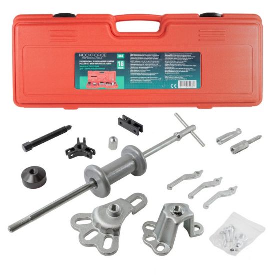 Молоток обратный для съема подшипников в наборе со сменными лапами (16 предметов) в кейсе.. 2650        RF-664