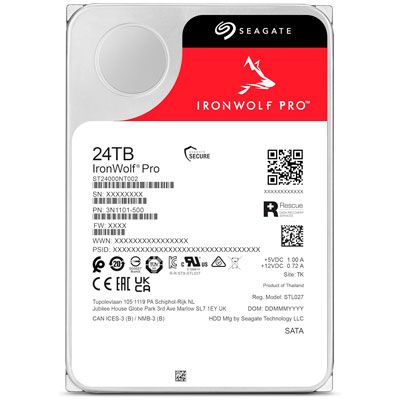 Жёсткий диск Seagate IronWolf Pro 24TB 7200 об/мин SATA 6 Гбит/с 512 МБ ST24000NT002