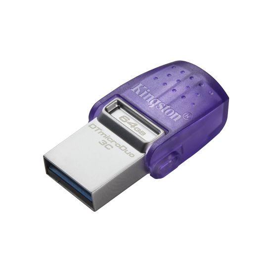 Флэш-накопитель Kingston 64Gb USB3.2+Type-C Data Traveler MicroDuo 3C (Metal)