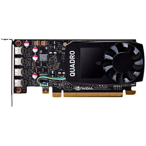 PNY NVIDIA QUADRO P1000 4GB GDDR5, 128-bit, PCIEx16 3.0, mini DP 1.4 x4, Active cooling, TDP 47W, LP, Retail PNY NVIDIA QUADRO P1000 4GB GDDR5, 128-bit, PCIEx16 3.0, mini DP 1.4 x4, Active cooling, TDP 47W, LP, Retail