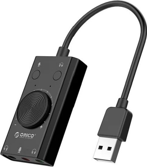 Звуковая карта внешняя USB ORICO SC2-BK-EP <USB2.0, 15Hz-25KHz>