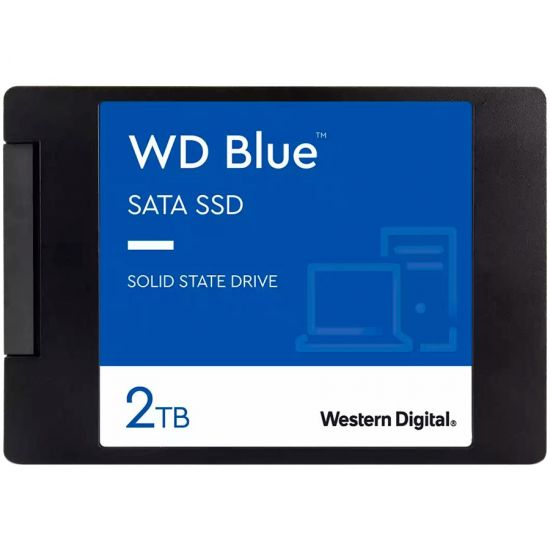 Твердотельный накопитель 2000GB SSD WD WDS200T2B0A Серия BLUE 3D NAND 2,5” SATA3 R560Mb/s, W530MB/s, 7мм, MTBF-1,75млн часов
