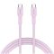 CANYON cable OnWire 60CL C-C 60W COLOR Braided 1m Pink
