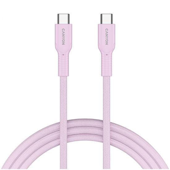 CANYON cable OnWire 60CL C-C 60W COLOR Braided 1m Pink