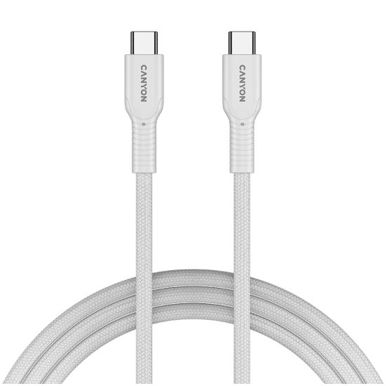 CANYON cable OnWire 60CL C-C 60W COLOR Braided 1m White