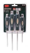 Набор отверток силовых  магнитных "Profi"4 предмета(SL:5.5х100,6.5х125мм; PH:1х75,2х125мм)в блистере ROCKFORCE RF-7004 26537