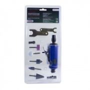 Пневмозачистная машинка  с комплектом камней 11пр(цанги:3мм,6мм25000об/мин, 85л/мин,6.3Bar,штуцер 1/4",штуцер 1/4") Rock FORCE RF-RP7313 50368