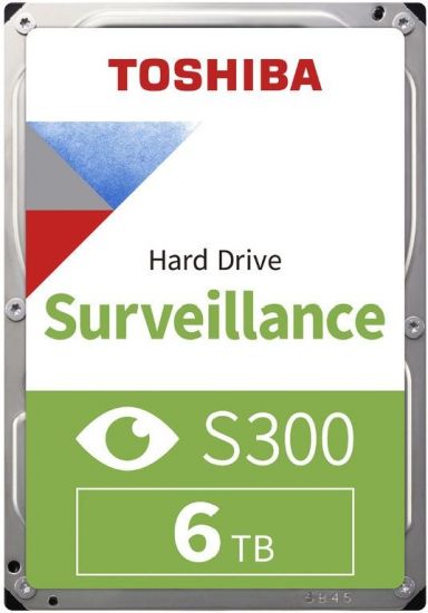 Жесткий диск для Видеонаблюдения  HDD 6Tb TOSHIBA S300 Surveillance 5400rpm 128Mb SATA3 3,5" HDWT860UZSVA. MTBF 1млн. часов. Для систем видеонаблюдения!