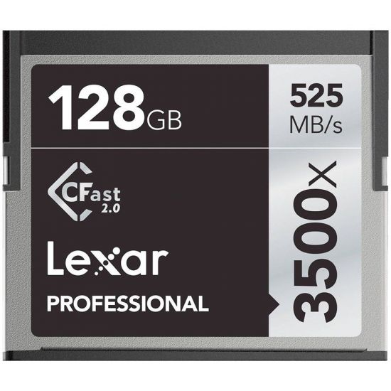 LEXAR 128GB  Professional 3500x CFast 2 card, up to 525MB/s read 445MB/s write