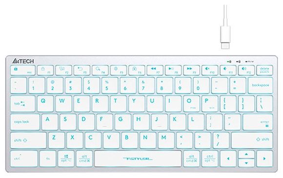 Клавиатура A4tech FX61-Ice Blue-LED