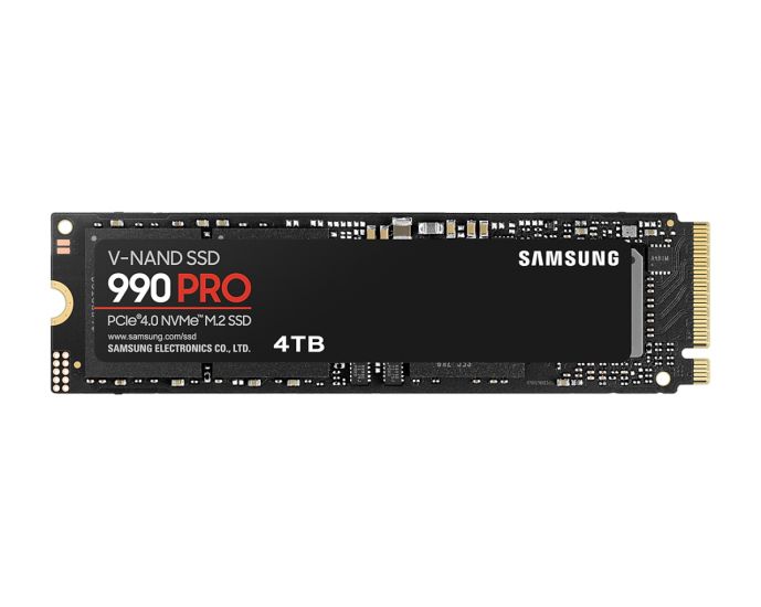 Твердотельный накопитель 4000Gb SSD Samsung 990 PRO M.2 PCIe 4.0 R7450Mb/s W6900MB/s MZ-V9P4T0BW