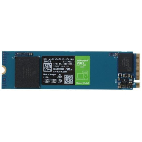 Твердотельный накопитель  240GB SSD WD GREEN SN350 M.2 2280 NVMe x4 R2400Mb/s W900Mb/s WDS240G2G0C