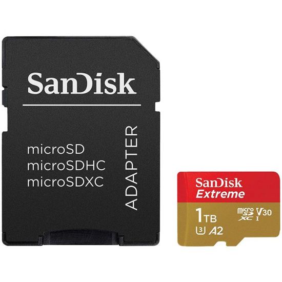 SanDisk Extreme microSDXC 1TB   SD Adapter   RescuePRO Deluxe 160MB/s A2 C10 V30 UHS-I U3