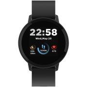 CANYON Smart watch, 1.3inches IPS full touch screen, Round watch, IP68 waterproof, multi-sport mode, BT5.0, compatibility with iOS and android, black, Host: 25.2*42.5*10.7mm, Strap: 20*250mm, 45g