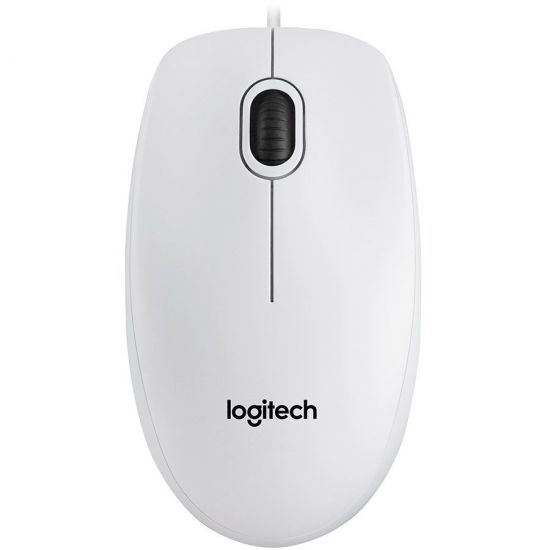 Мышь Logitech B100 White (белая, оптическая 800dpi, USB, 1.8м)