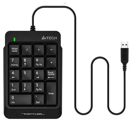 Клавиатура цифровой блок A4tech FK-13P-BLACK Fstyler USB