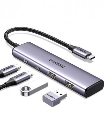 HUB UGREEN CM473 15395 USB-C To 2xUSB-A + 2xUSB-C 5Gbps