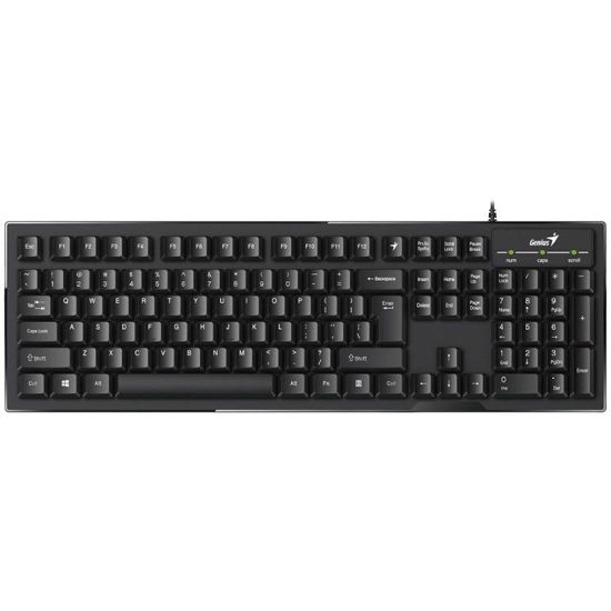 Multimedia wired keyboard Genius SmartKB-102, USB, 104 buttons   SmartGenius button ,12 programmable buttons, App support, hight range keycaps, classic form, cable 1.5 m. black color