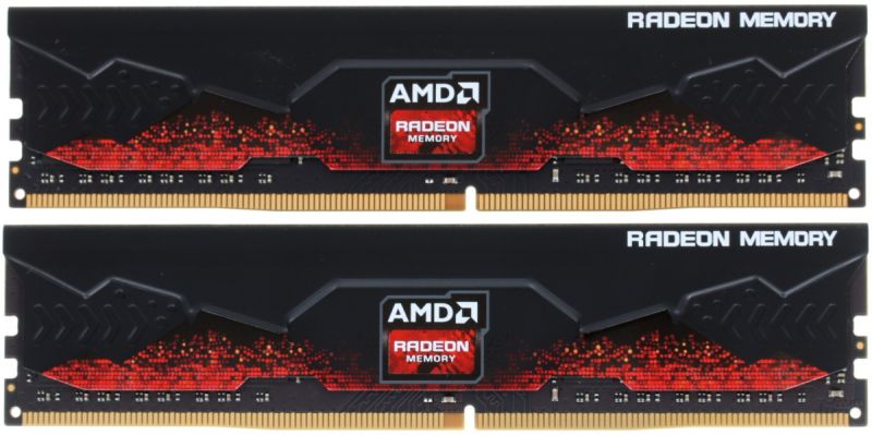 Оперативная память 16GB Kit (2x8GB) DDR4 2666Hz AMD Radeon R7 Performance Series Black CL16, PC4-21300, 1.2V R7S416G2606U2K