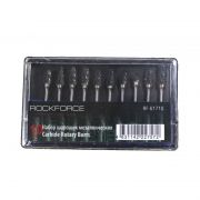 Набор шарошек металлических разнопрофильных по металлу "PROFI" 10пр.(Ø хвостовика 3мм),в пластик. футляре Rock FORCE RF-61710 48568