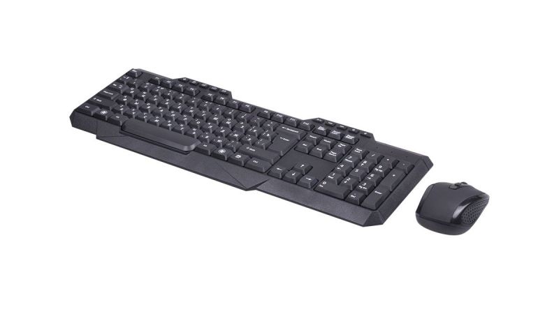 Комплект беспроводной клавиатура мышь Ritmix RKC-105W черный