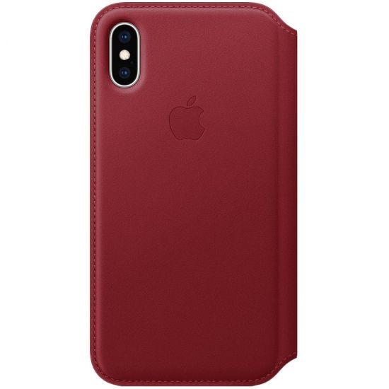 iPhone XS Leather Folio - (PRODUCT)RED, Model