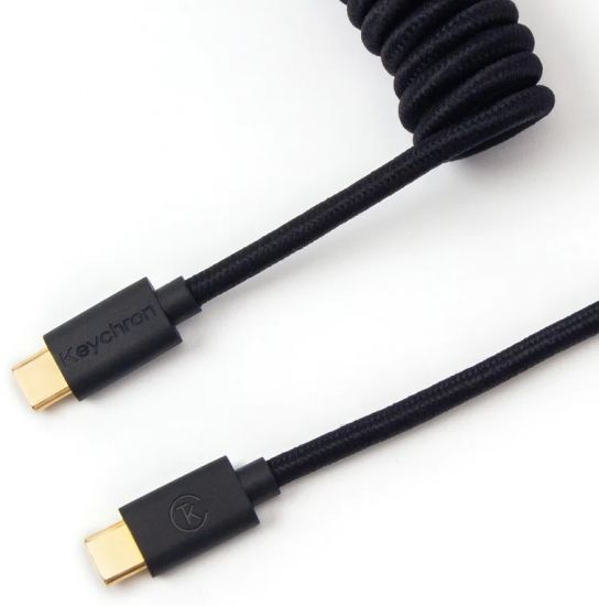 Кабель Type-A/Type-C Keychron Coiled Cable Black