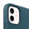 iPhone 12, 12 Pro Leather Case with MagSafe, Baltic Blue