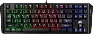 Клавиатура игровая 2E GAMING KG355 LED 87key USB Black Ukr