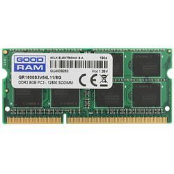 Оперативная память для ноутбука 8Gb DDR3 1600Mhz GOODRAM SODIMM PC3-12800 CL11 1,35V GR1600S3V64L11/8G