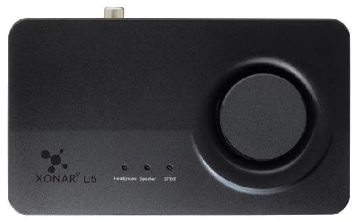 Звуковая карта внешняя ASUS XONAR U5, SB 6.1, USB,  retail