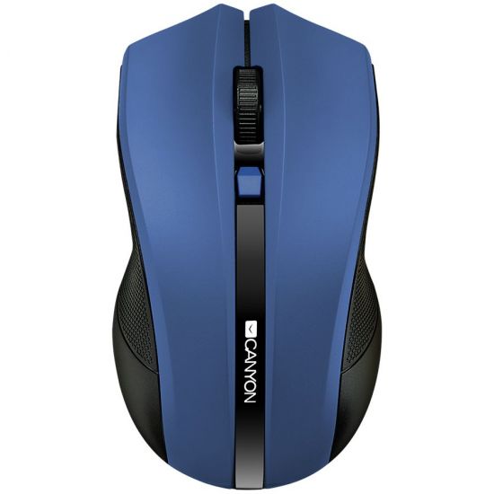 CANYON 2.4GHz wireless Optical Mouse with 4 buttons, DPI 800/1200/1600, Blue, 122*69*40mm, 0.067kg